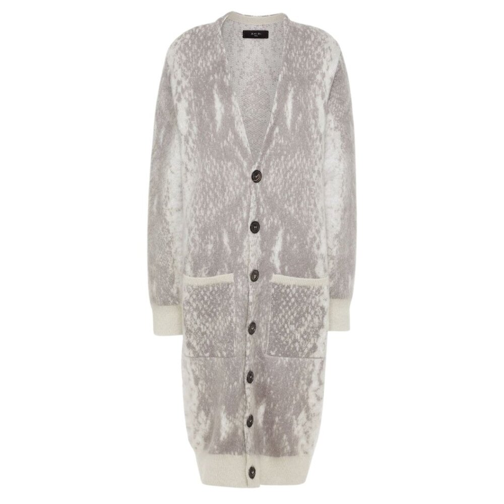AMIRI Wool and Cashmere Blend V-Neck Cardigan